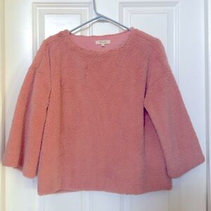Madewell oversized teddy sweater in dusty pink. Sz. S